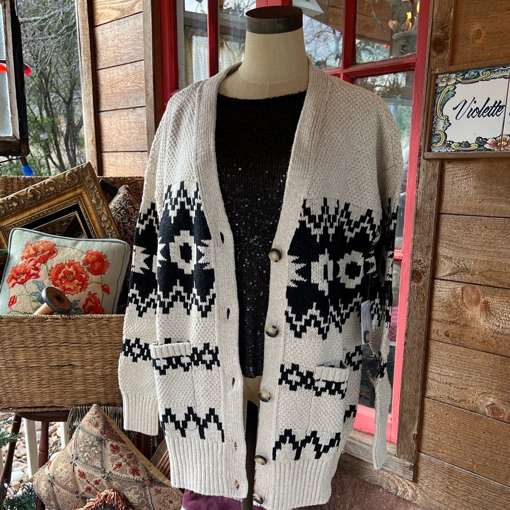 Lucky Brand Novelty Pattern Cardigann
